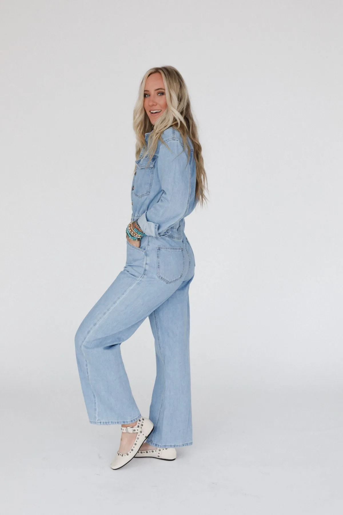 Little Extra Denim Jumpsuit - Light Denim