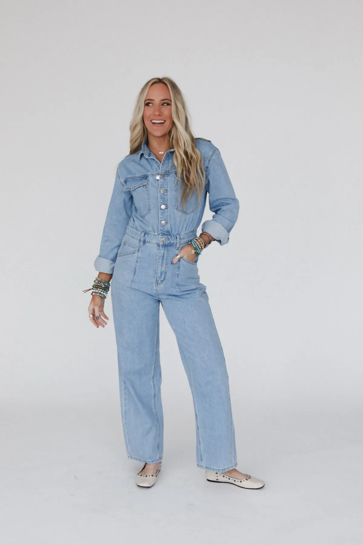 Little Extra Denim Jumpsuit - Light Denim