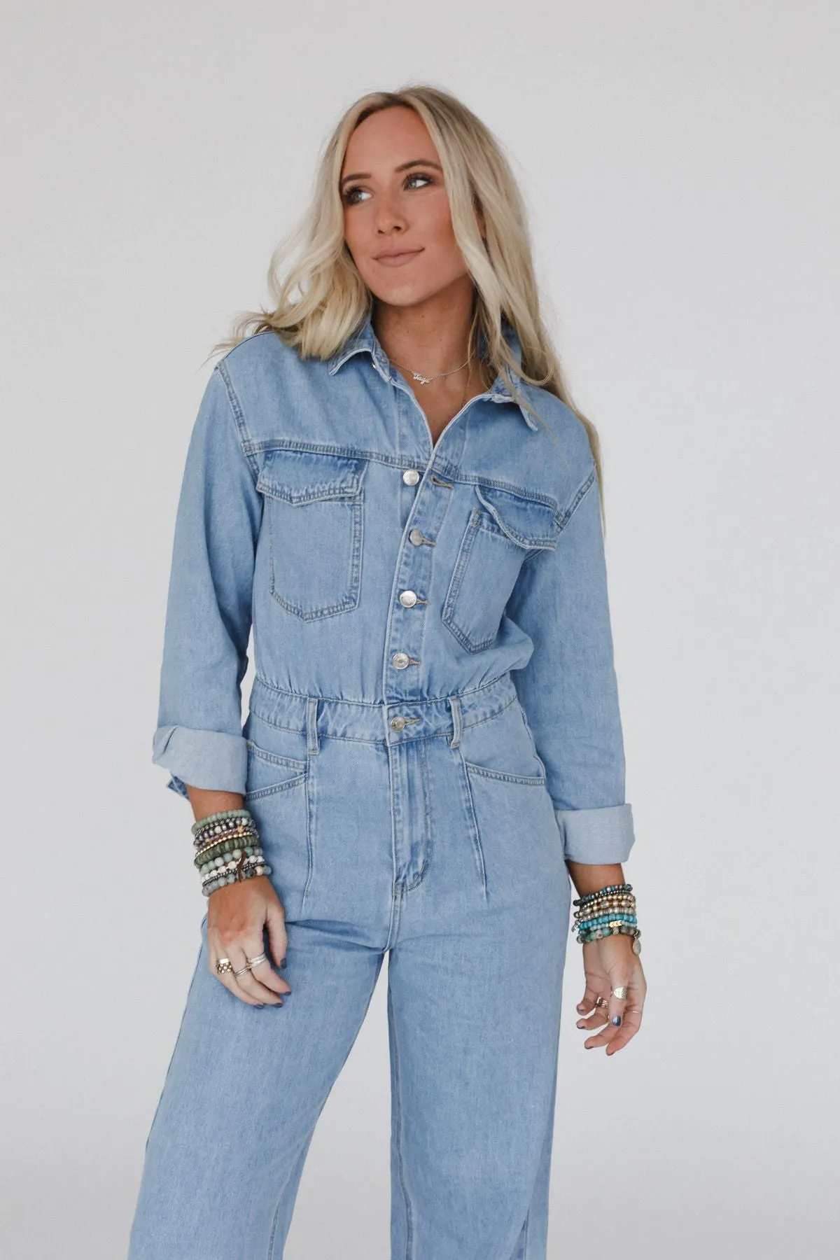 Little Extra Denim Jumpsuit - Light Denim