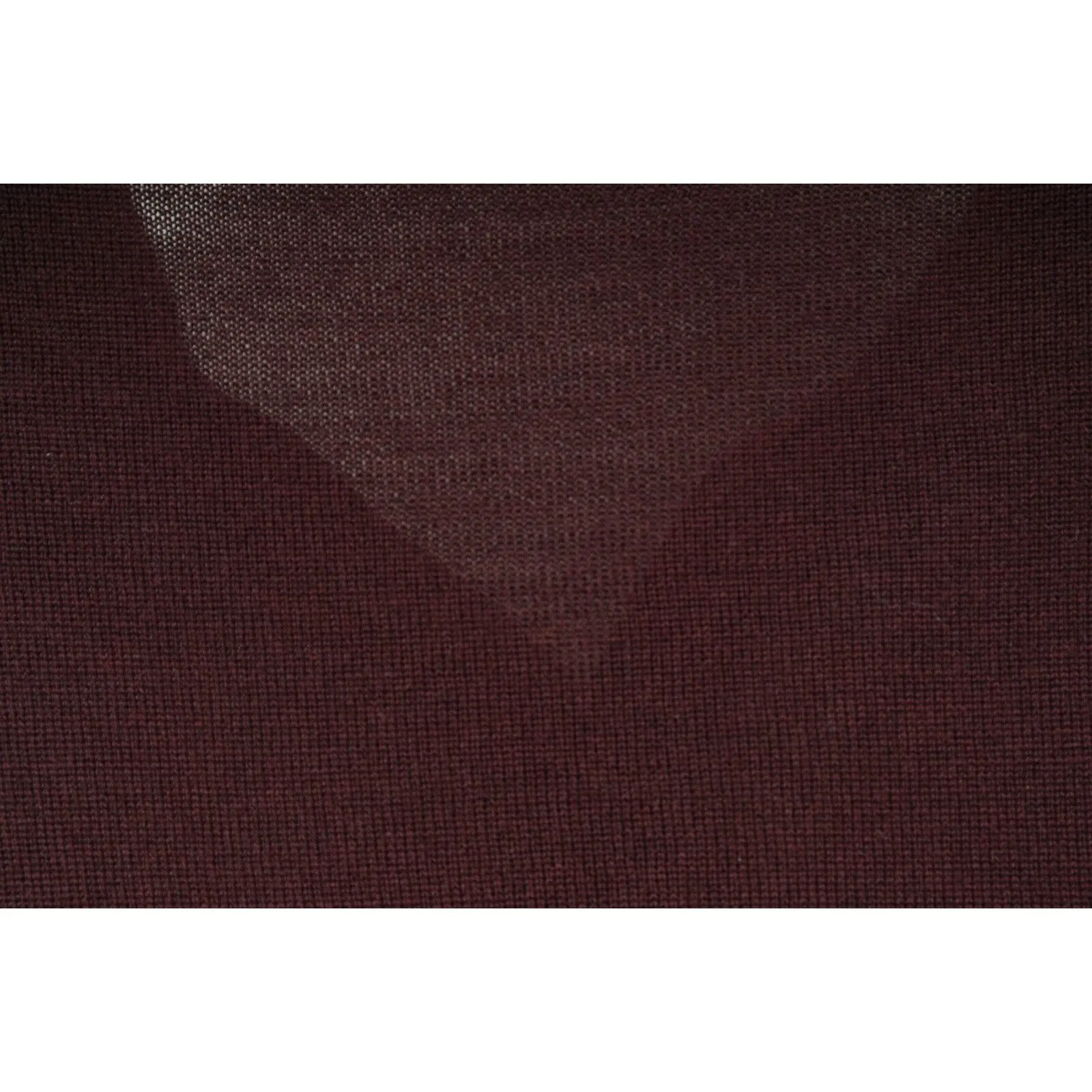 Long Sleeve Polo Sweater Size Large IT 50 Burgundy Red Wool