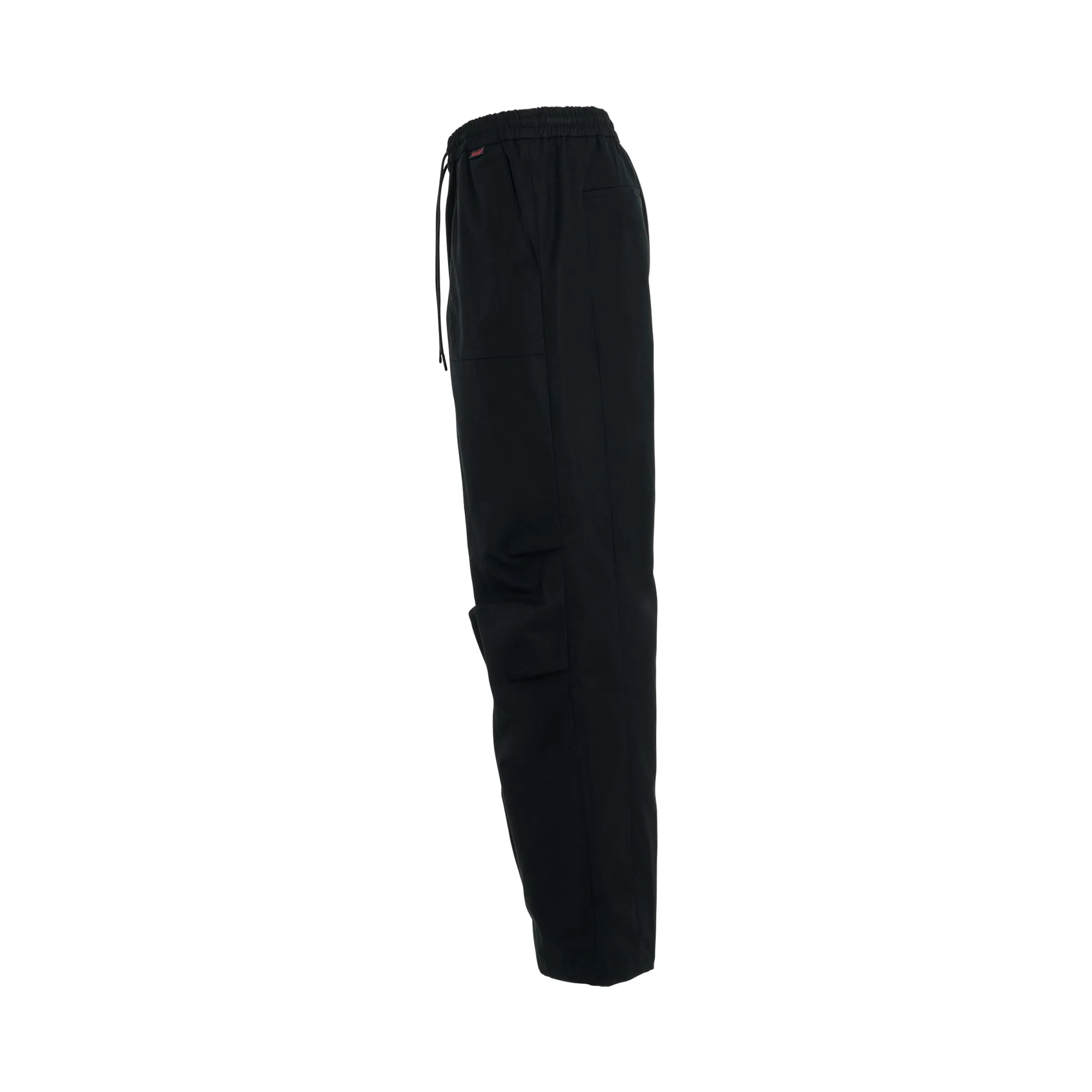 Loose Fit Ventile Cotton Pants in Black