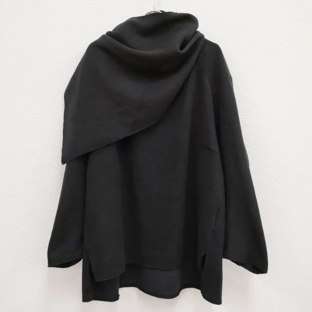 mame MM23FW-JS045 Scarf Style Knitted Pullover 定価41800円 サイズ1 ニット 23AW ブラック レディース マメクロゴウチ【中古】4-0409T♪