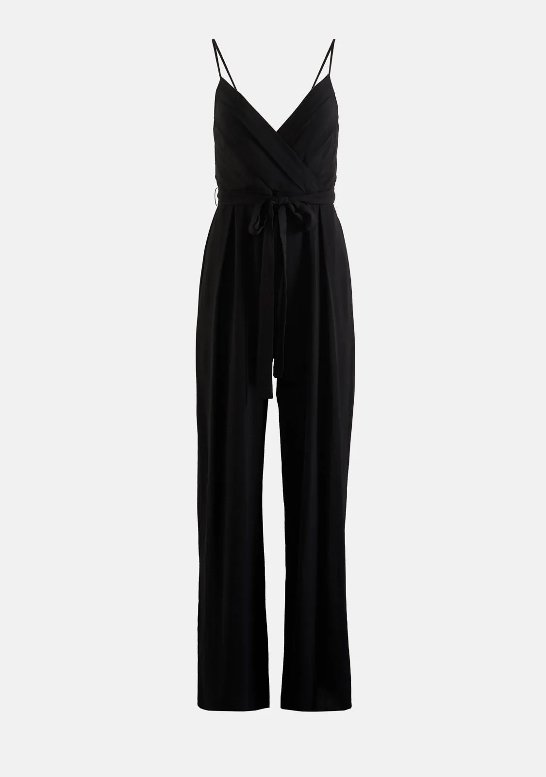 Matte Crepe Pleated Cami Jumpsuit