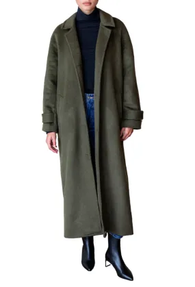 Maxi Overcoat - Army Wool