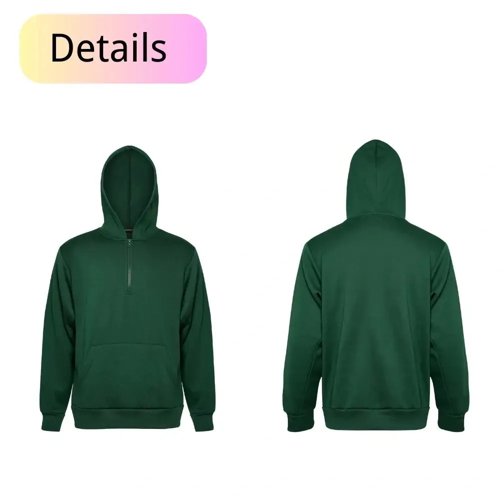 Men's Quarter Zip Oversized Hoodie Sweatshirt