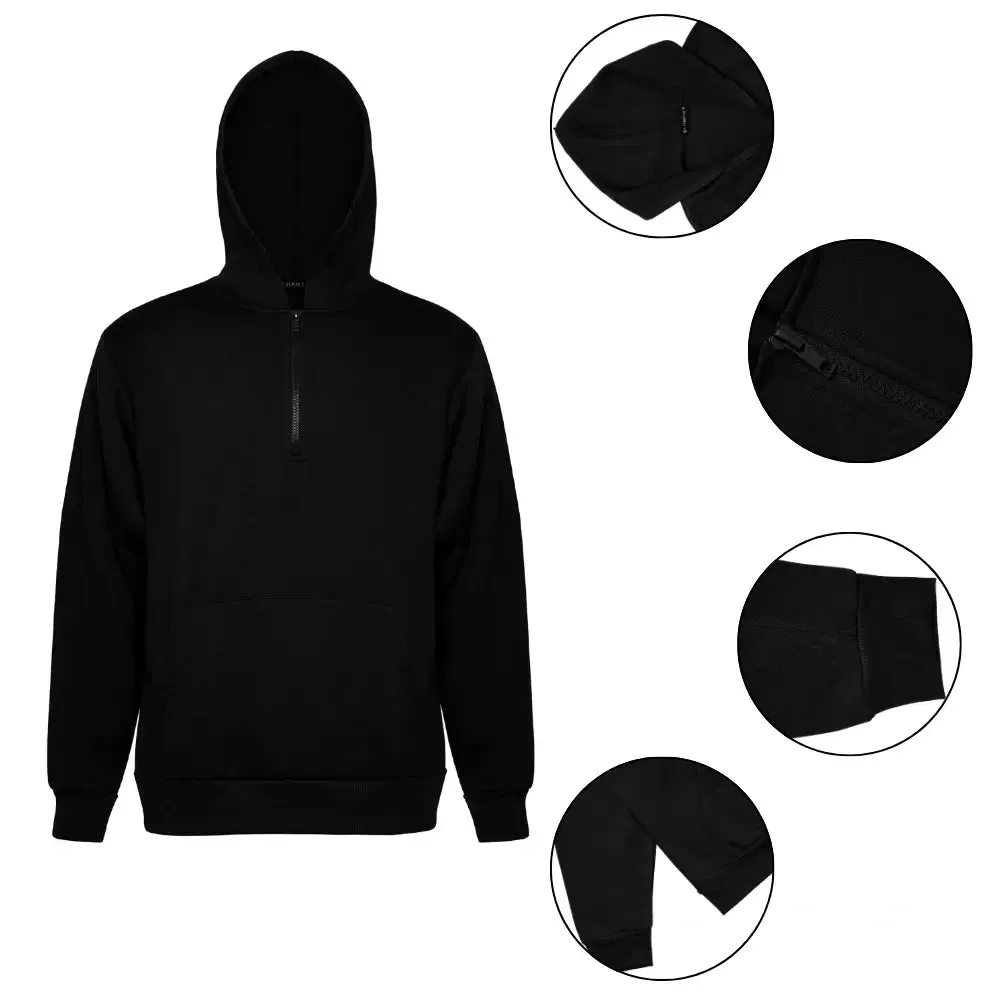 Men's Quarter Zip Oversized Hoodie Sweatshirt