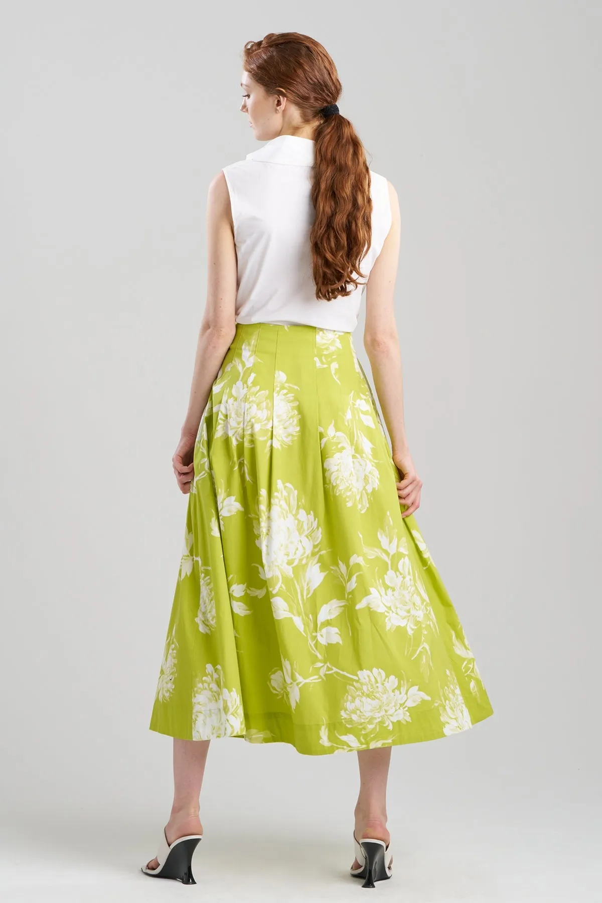 Miyako Printed Cotton Poplin Maxi Skirt