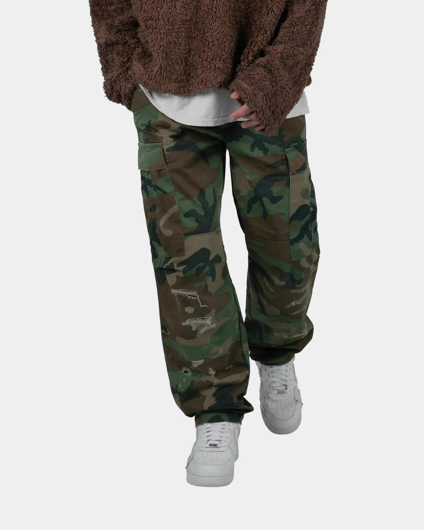 MNML Double Knee Vintage Cargo Pants Camo