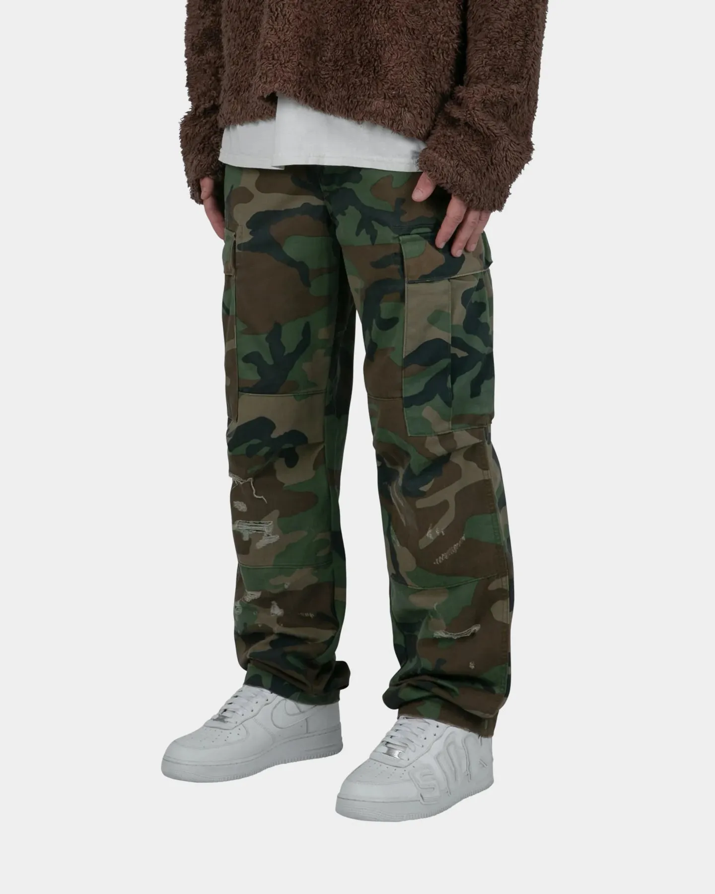 MNML Double Knee Vintage Cargo Pants Camo