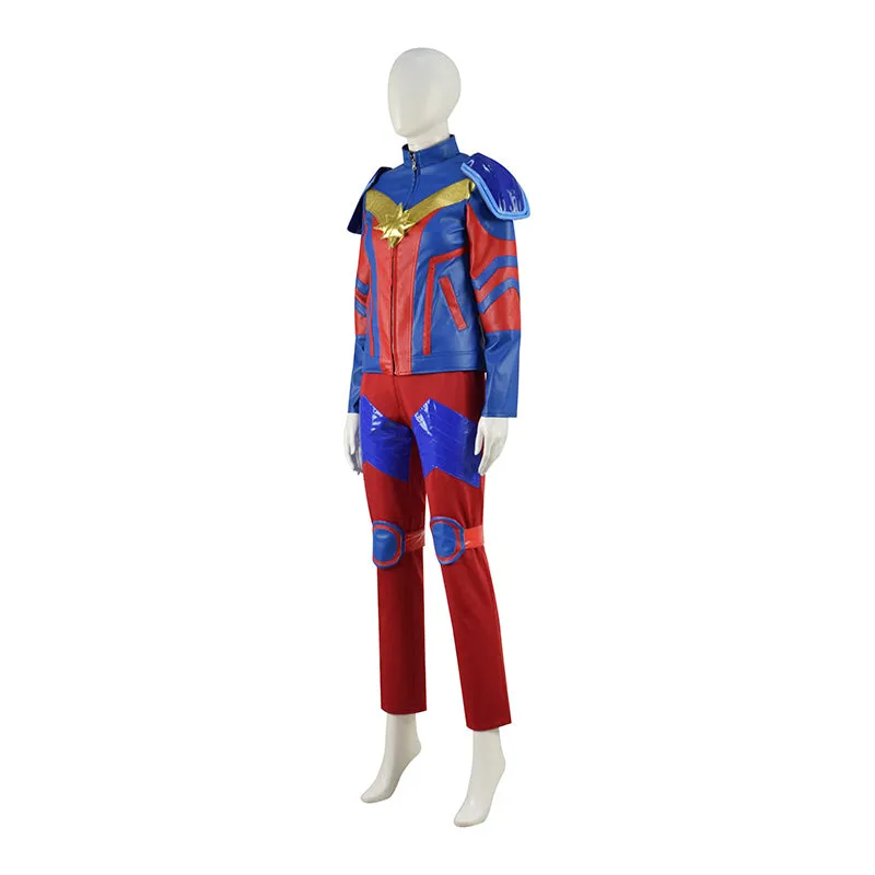 Ms Marvel Carol Danvers Cosplay Captain Marvel Costume Supergirl Jumpsuit Adult Halloween Party Outfit