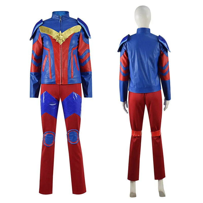 Ms Marvel Carol Danvers Cosplay Captain Marvel Costume Supergirl Jumpsuit Adult Halloween Party Outfit