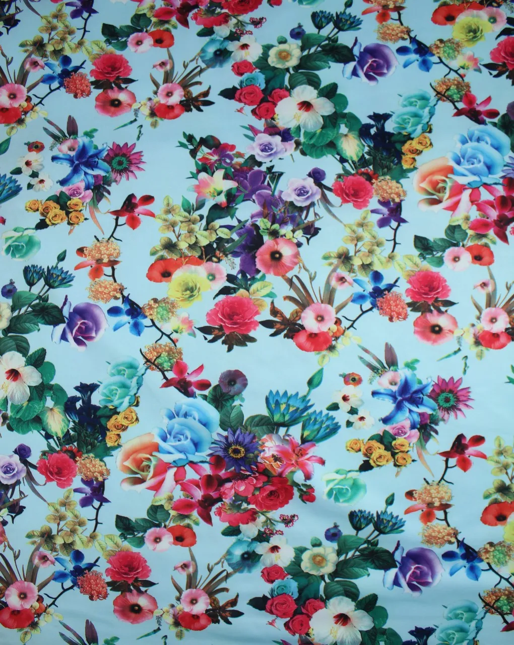 Multicolor Floral Design 2 Polyester Scuba Fabric