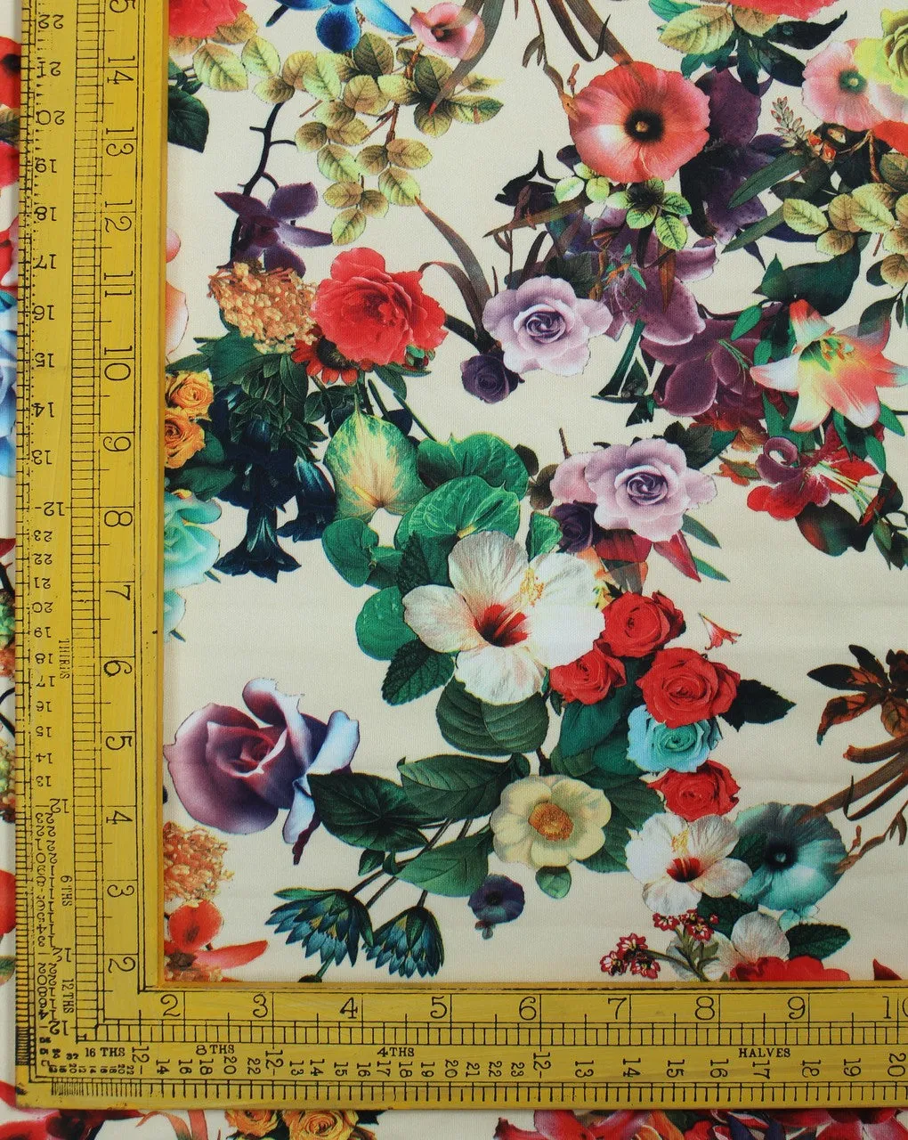 Multicolor Floral Design 4 Polyester Scuba Fabric