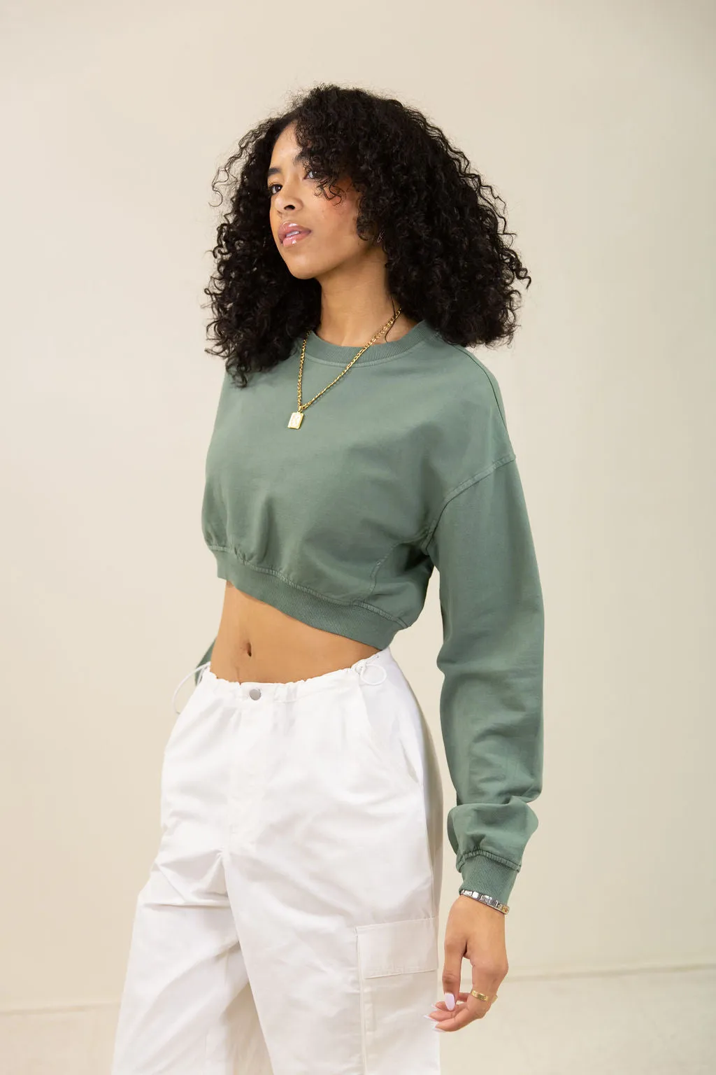 Never Worried Crop Sweater