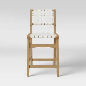 New - Ceylon Woven Counter Height Barstool White/Natural - Opalhouse