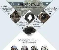 New Electronic Shooting Earmuffs with Military Ballistic Clear Anti Fog & Scratch Resistant Eyewear