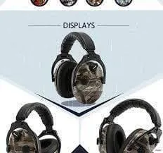 New Electronic Shooting Earmuffs with Military Ballistic Clear Anti Fog & Scratch Resistant Eyewear