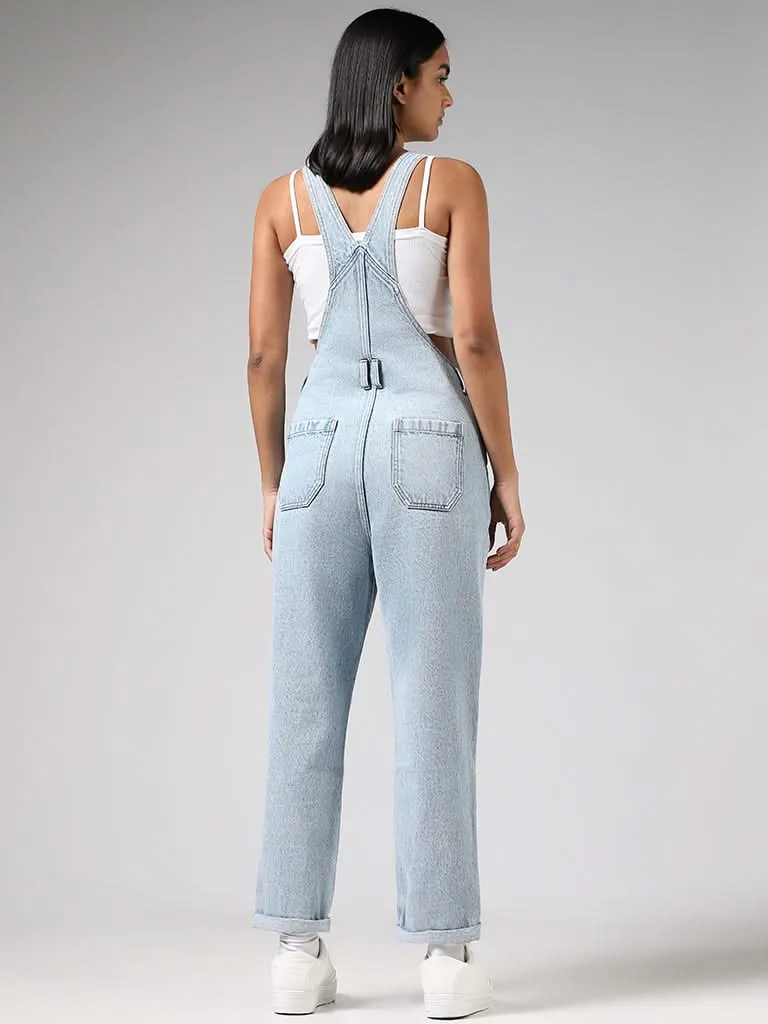 Nuon Ice Blue Denim Dungaree