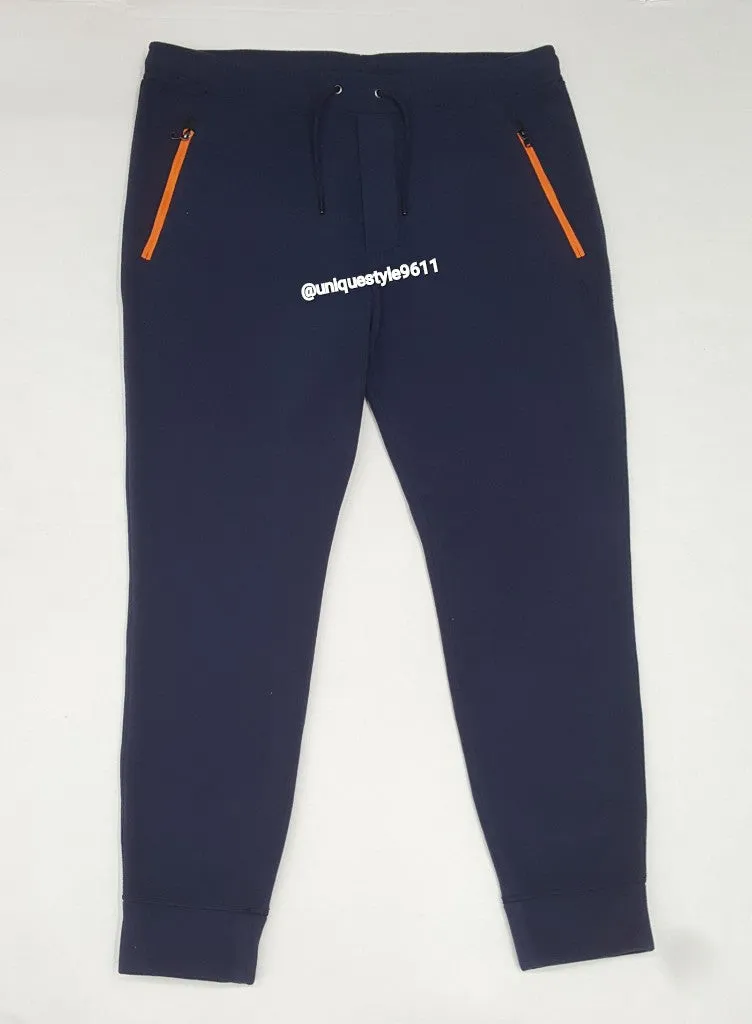 Nwt Polo Ralph Lauren Navy W/Orange Fleece Joggers