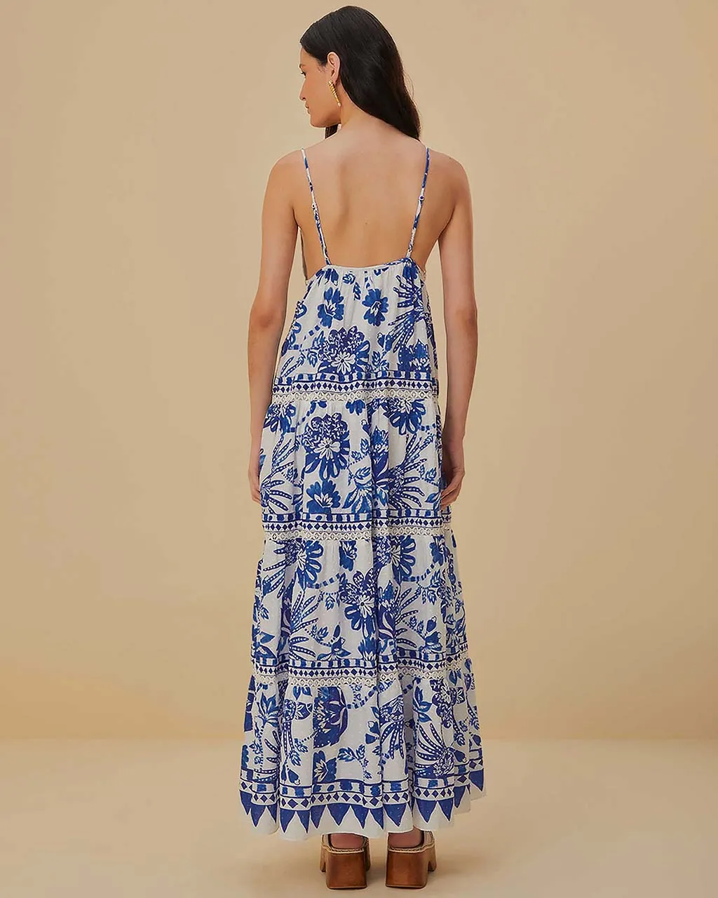 Off-White Flowerful Birds Maxi Dress