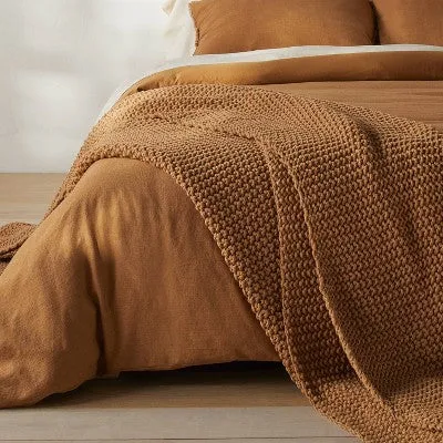 Open Box - Chunky Knit Bed Blanket Warm - Casaluna™