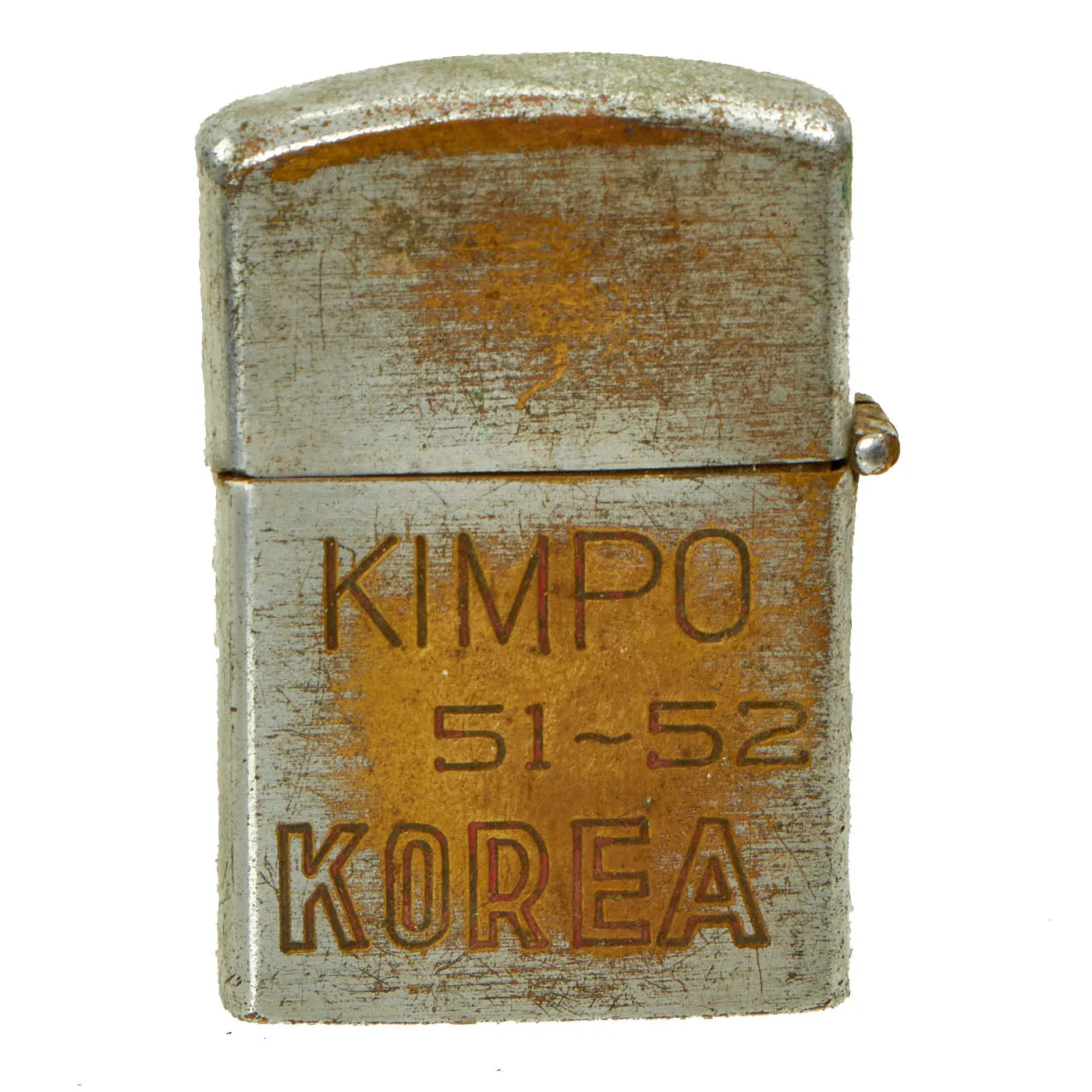 Original U.S. Vietnam & Korean War Engraved and Named Cigarette Lighters- Collection of Three