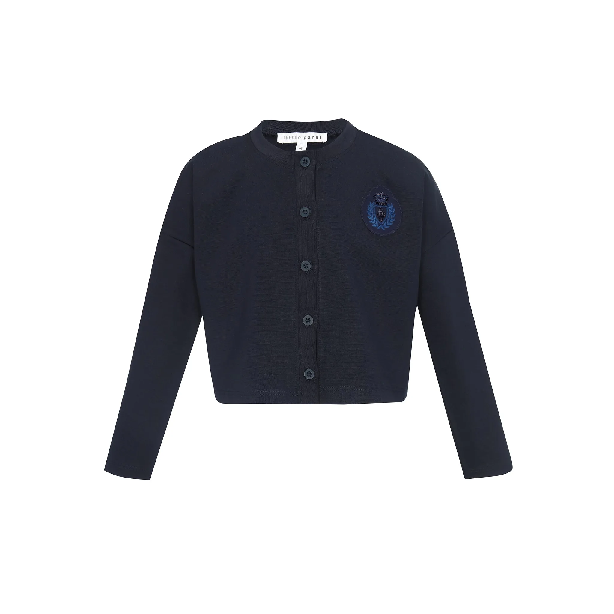 PAR Navy Milano Emblem Cardigan