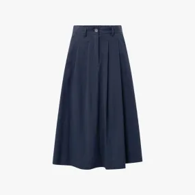 Pen Heavy Seersucker Skirt (Navy)