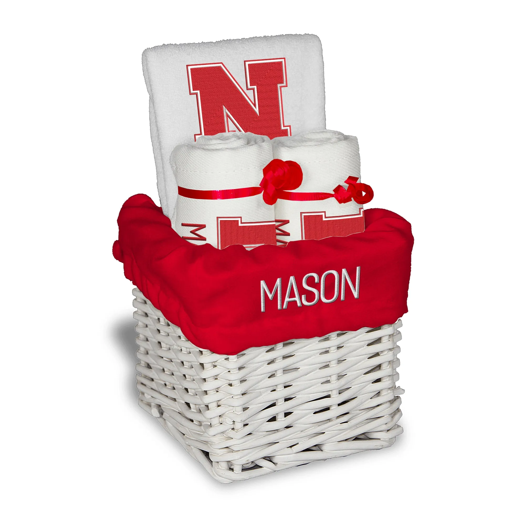 Personalized Nebraska Cornhuskers Small Basket - 4 Items