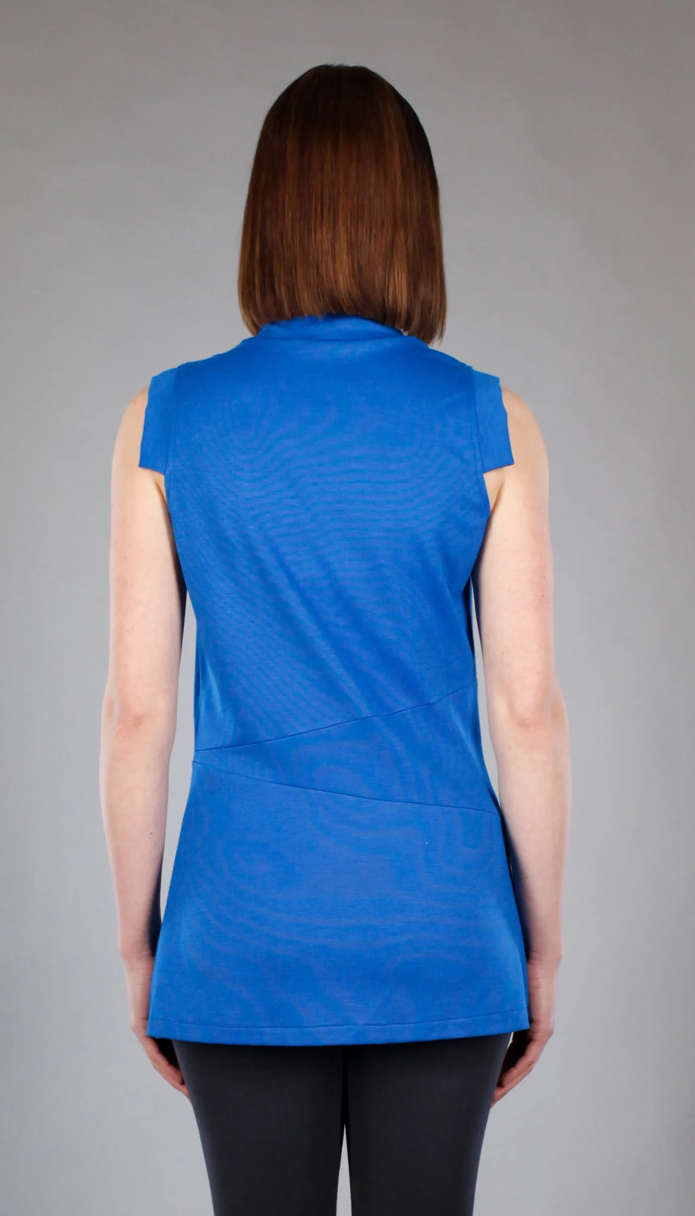 Pieced Vest/Tunic in Cobalt & Combo