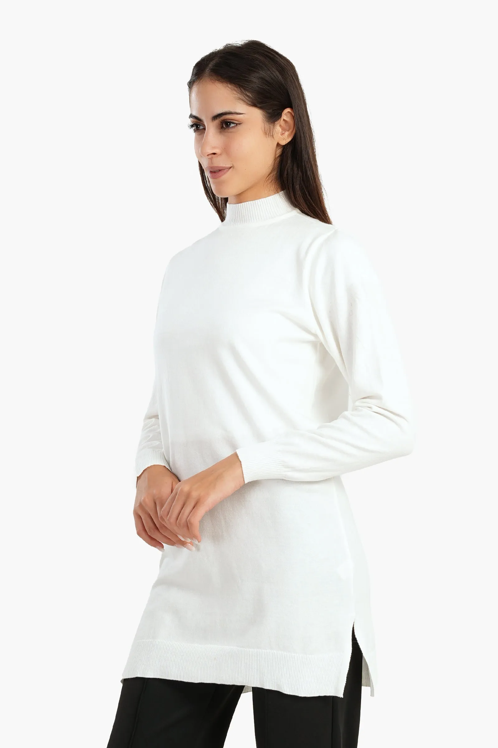 Pullover with High Neck