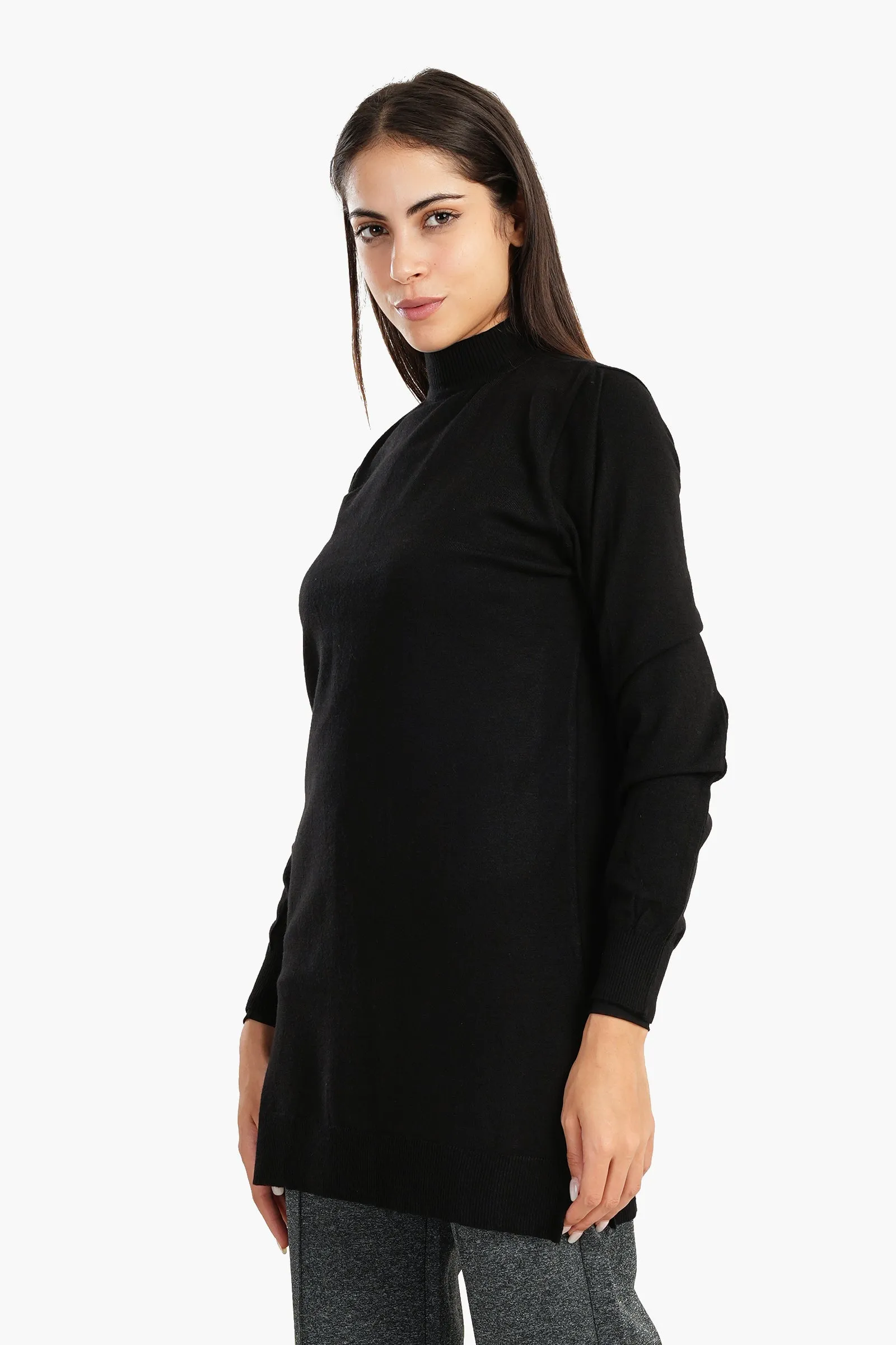 Pullover with High Neck