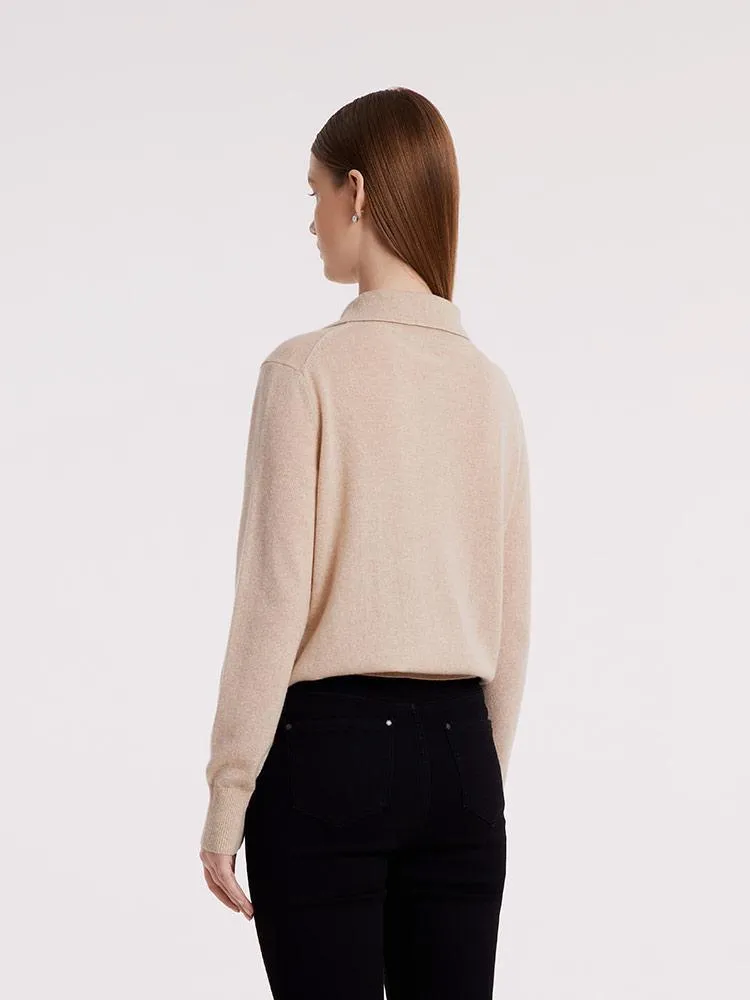 Pure Cashmere Polo Neck Sweater