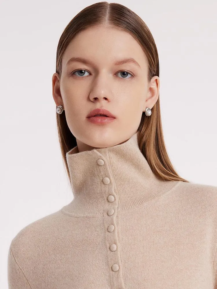 Pure Cashmere Polo Neck Sweater