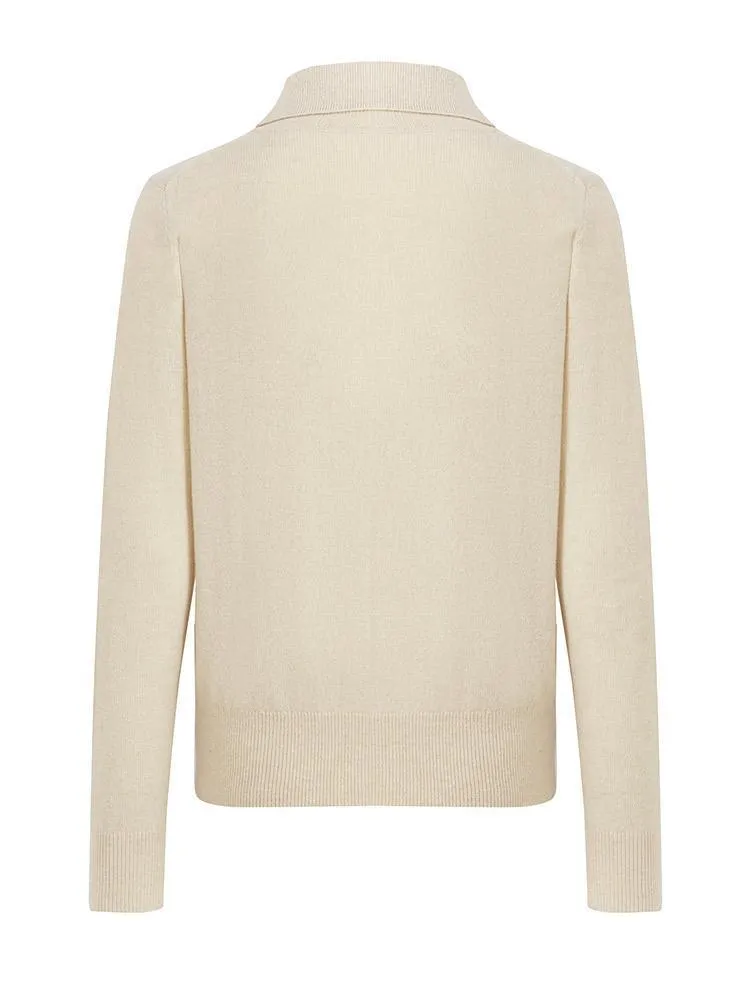 Pure Cashmere Polo Neck Sweater