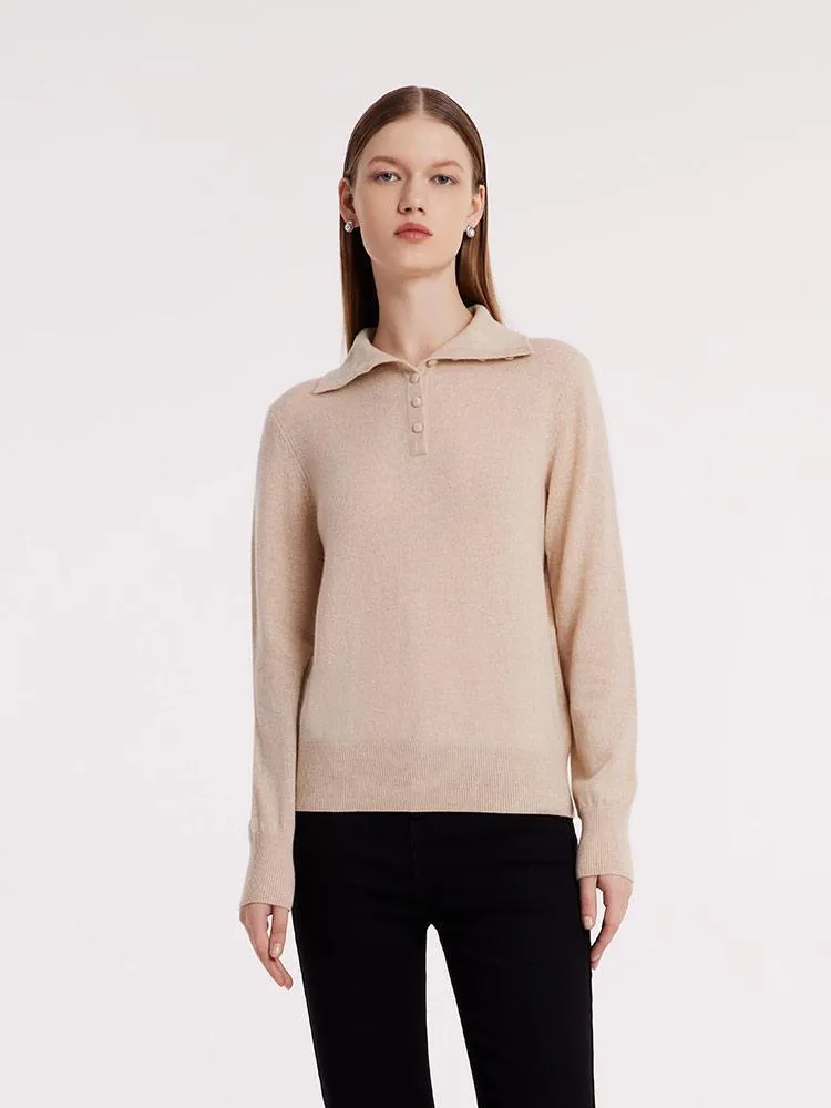 Pure Cashmere Polo Neck Sweater