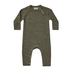 Quincy Mae Long Sleeve Knit Jumpsuit - Forest