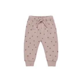 Quincy Mae Relaxed Fleece Sweatpant - Polka Dots