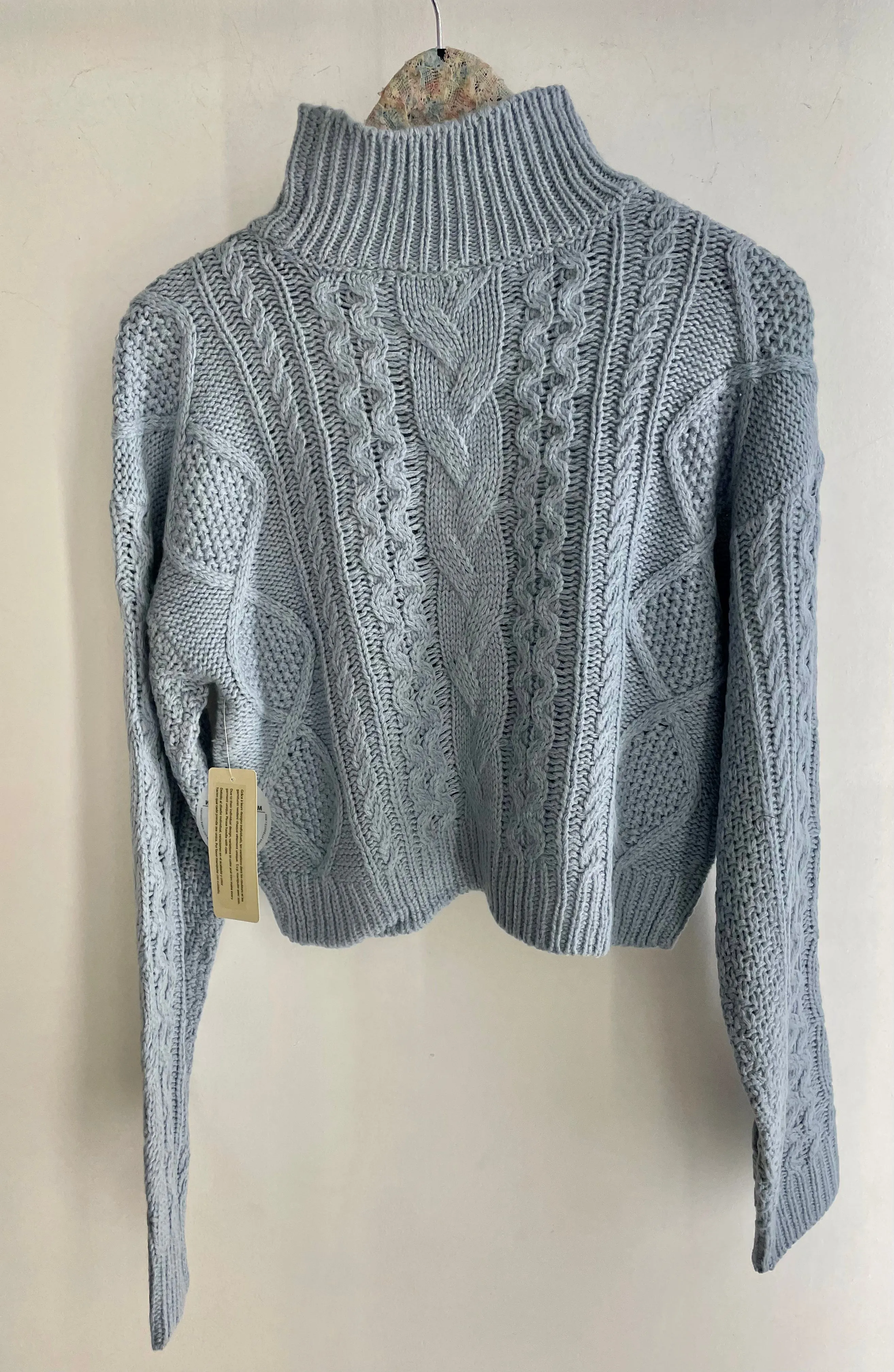 RDI Erin Crop Turtleneck Cable Sweater