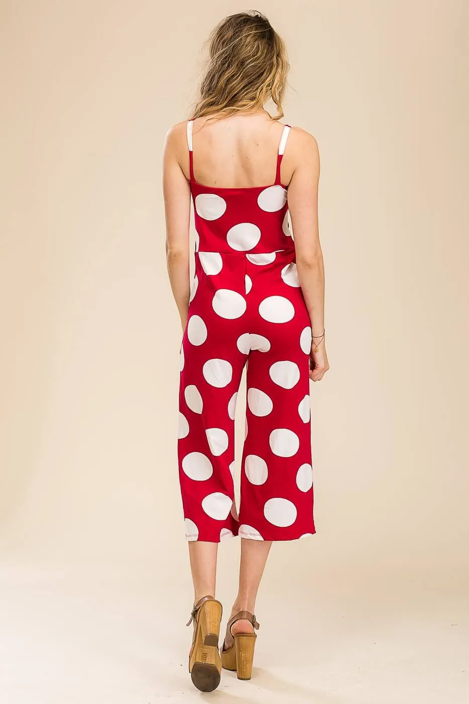 Red Polka-Dot Jumpsuit