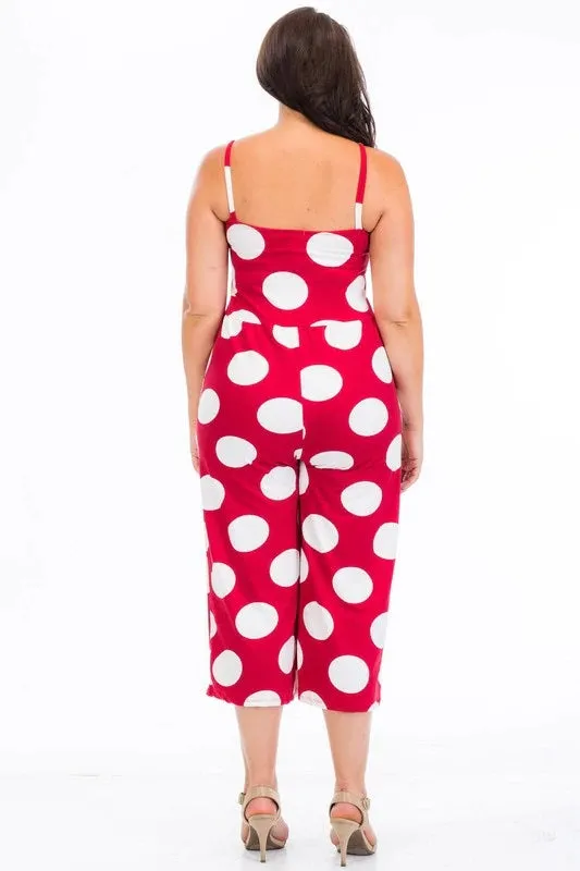 Red Polka-Dot Jumpsuit