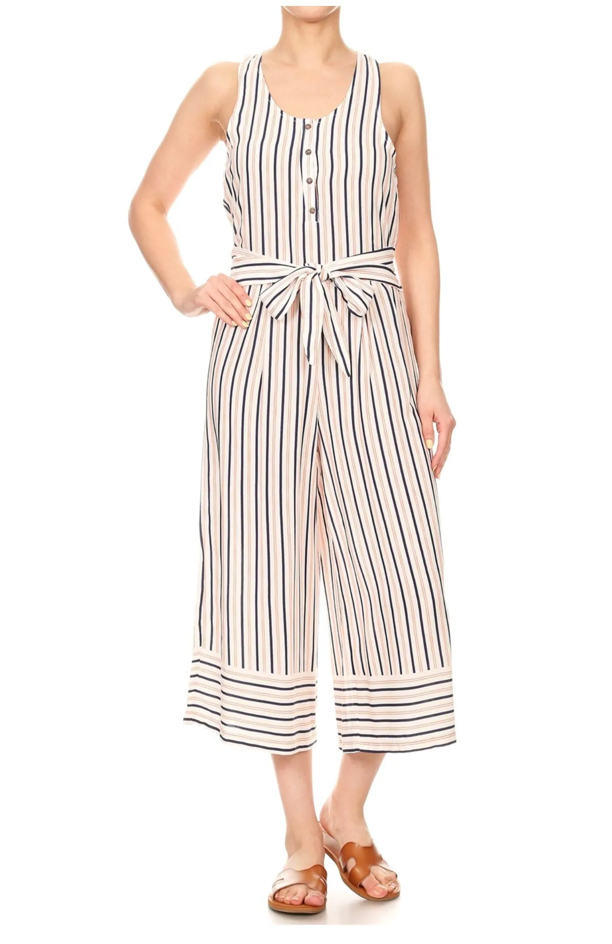 Relaxed Fit Crop Jumpsuit