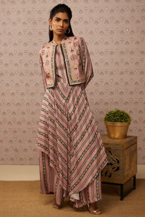 Sarouk printed layered jumpsuit with jacket