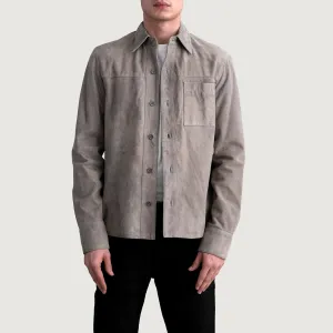 Scout Grey Suede Leather Shirt