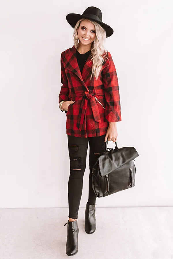 Season Of Chic Buffalo Check Coat