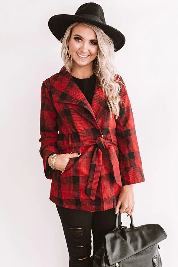 Season Of Chic Buffalo Check Coat