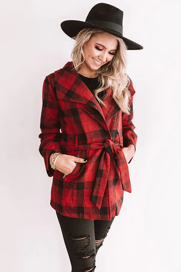 Season Of Chic Buffalo Check Coat