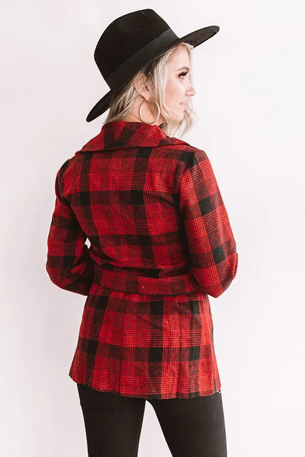 Season Of Chic Buffalo Check Coat