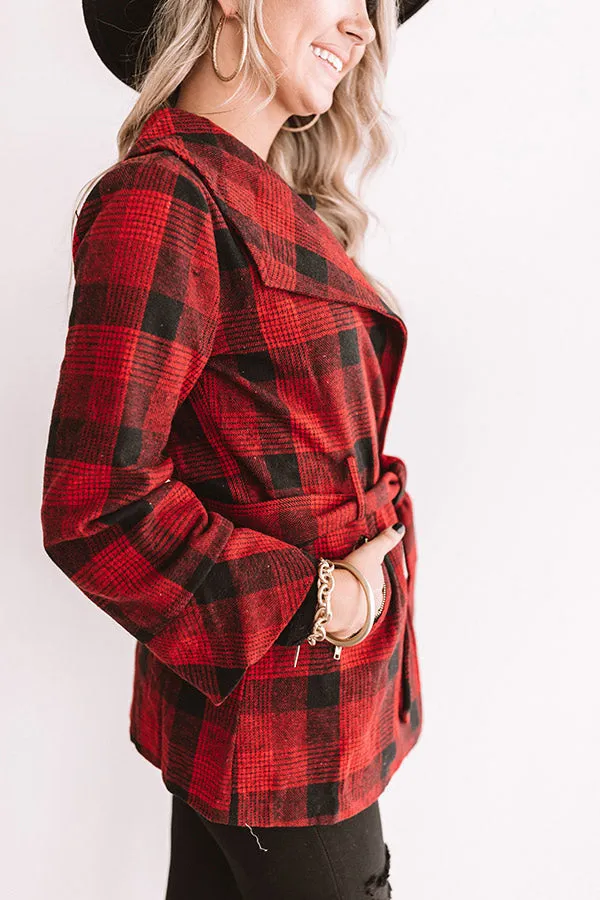 Season Of Chic Buffalo Check Coat