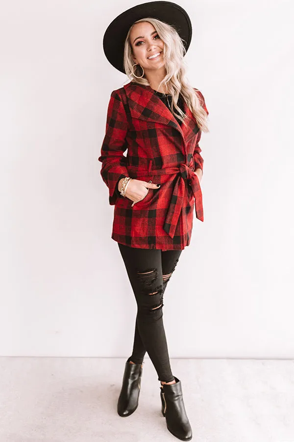 Season Of Chic Buffalo Check Coat